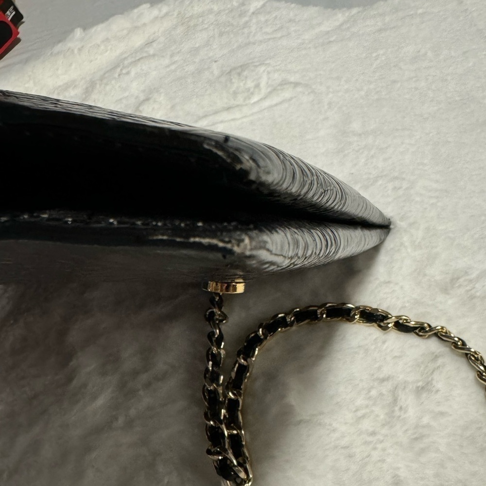 VTG Vivace Korean Leather Crocodile Envelope Clutch Shoulder Purse 90’s Unique - Picture 6 of 15